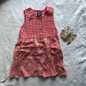 Red plaid dress